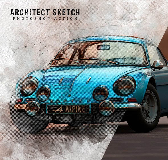 دانلود اکشن فتوشاپ Architect Sketch