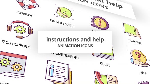 دانلود مجموعه آیکن متحرک Instructions &amp; Help