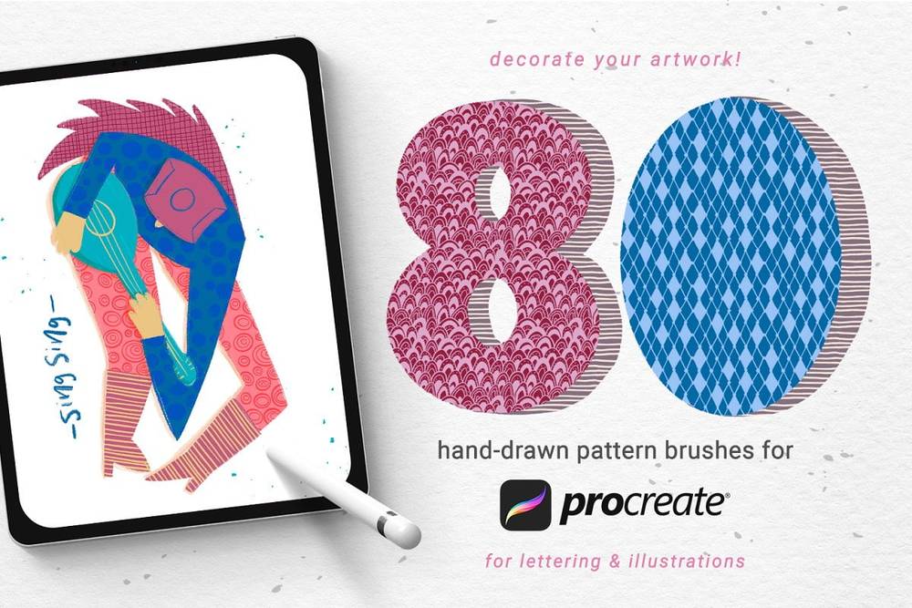 دانلود 80 hand-drawn patterns برای Procreate