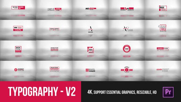 دانلود Typography Essential V2 – Mogrt برای پریمیر پرو
