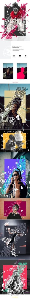 دانلود Scribble Doodle Collage Photoshop Action