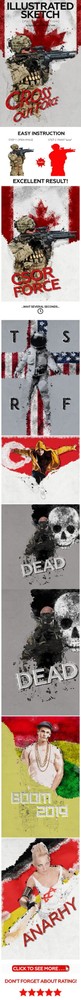 دانلود Illustrated Sketch Photoshop Action – اکشن فتوشاپ