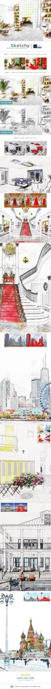 دانلود اکشن فتوشاپ Sketchy – Artistic Color Sketch