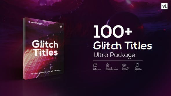 دانلود Glitch Titles Pack برای After Effects