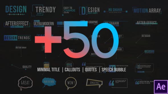 دانلود +50 Motion Titles Pack – پروژه افترافکت