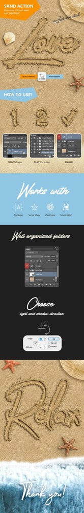 دانلود Sand Text – Photoshop Action – اکشن فتوشاپ نوشته روی شن