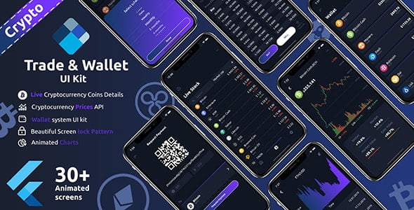 دانلود Crypto Trade &amp; wallet Flutter UI kit
