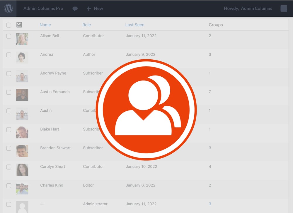 دانلود افزونه Admin Columns Pro BuddyPress