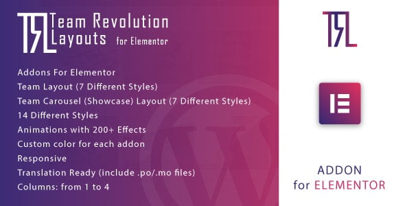 دانلود افزونه Team Revolution Layouts برای المنتور