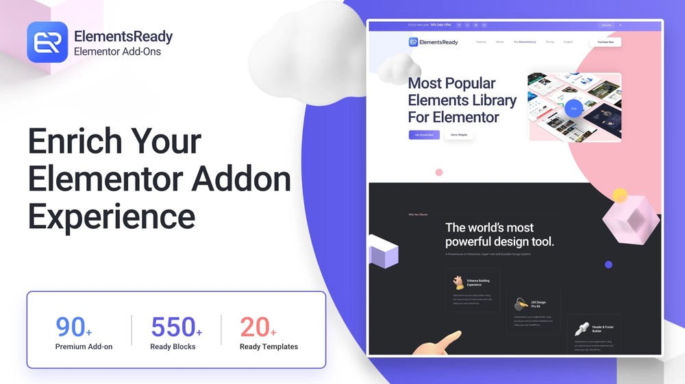 دانلود افزونه Elements Ready Pro برای المنتور