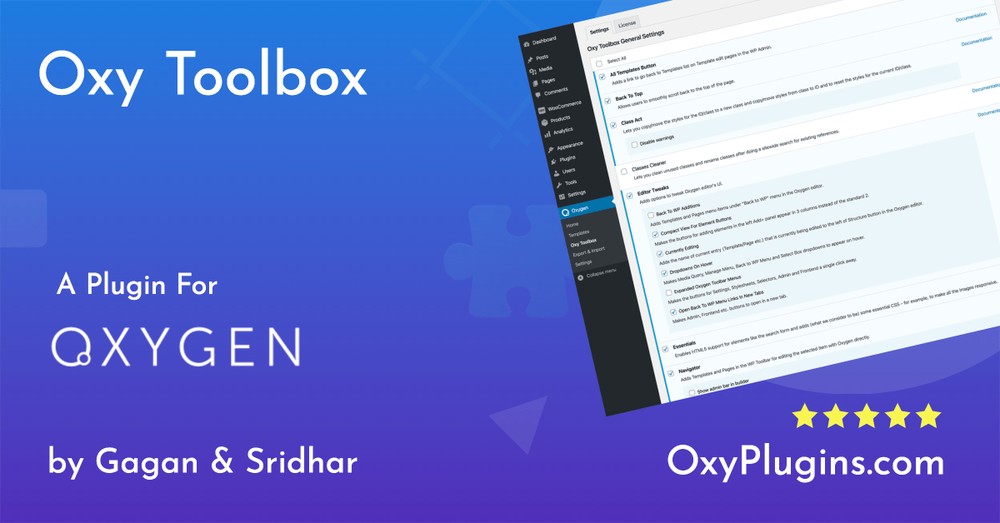 دانلود افزونه Oxy Toolbox برای وردپرس