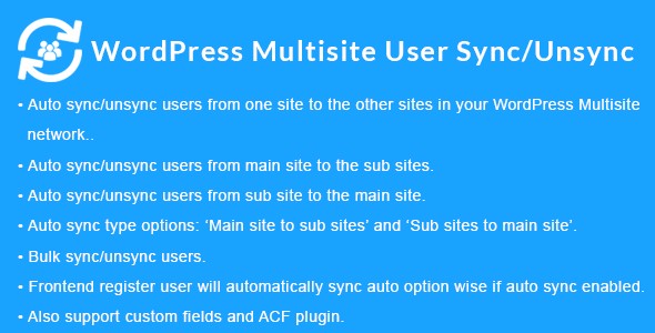 دانلود افزونه WordPress Multisite User Sync/Unsync