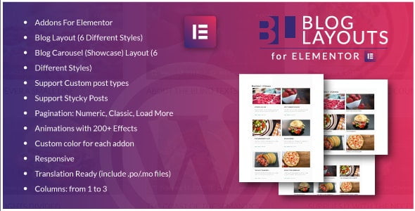 دانلود افزونه Blog Layouts for Elementor برای وردپرس