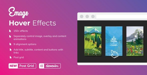 دانلود افزونه Emage – Image Hover Effects for Elementor