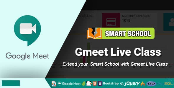 دانلود اسکریپت Smart School Gmeet Live Class