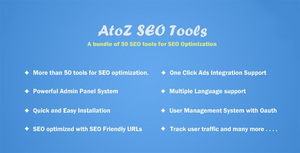 دانلود اسکریپت AtoZ SEO Tools