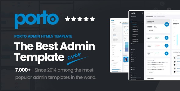 دانلود قالب HTML5 ریسپانسیو Porto Admin