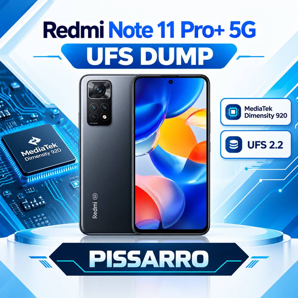 فایل UFS Dump گوشی Redmi Note 11 Pro+ 5G (Pissarro)
