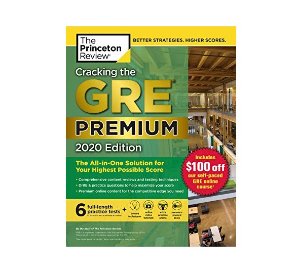 Cracking the GRE Premium Edition with 6 Practice Tests 2020 کتاب جی آر ای