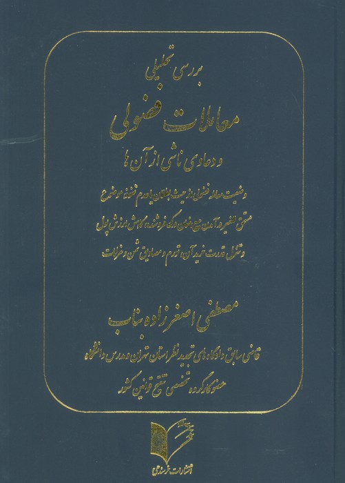 کتاب بررسی تحلیلی معاملات فضولی و دعاوی ناشی از آن ها