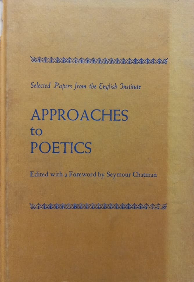 Approaches to poetics