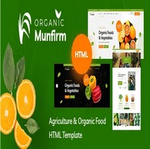 قالب HTML محصولات ارگانیک Munfirm