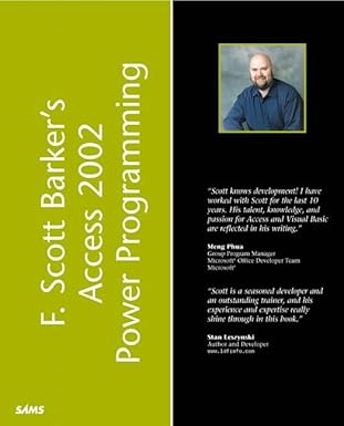 دانلود کتاب F. Scott Barker’s Microsoft Access 2002 Power Programming 1st Edition