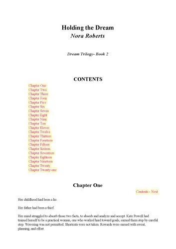 دانلود نسخه کامل کتاب Holding the Dream (The Dream Trilogy, Book 2)