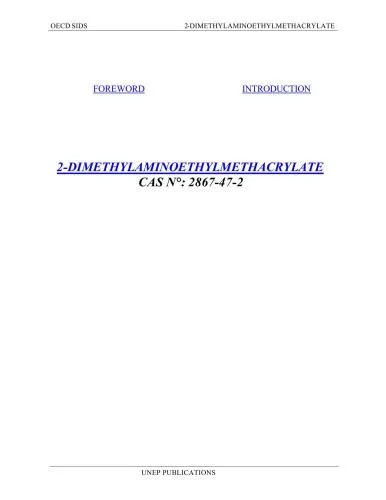 دانلود نسخه کامل کتاب 2-Dimethylaminoethyl methacrylate CAS 2867-47-2