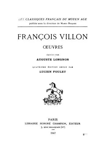 دانلود نسخه کامل کتاب Oeuvres de François Villon