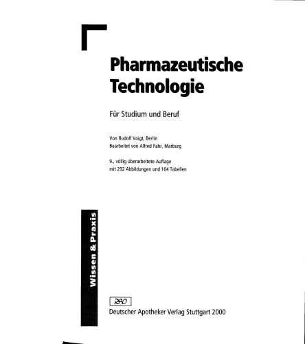 دانلود نسخه کامل کتاب Pharmazeutische Technologie