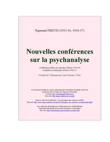 دانلود نسخه کامل کتاب Nouvelles conferences sur la psychanalyse