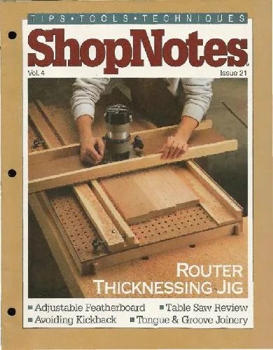 دانلود نسخه کامل کتاب Woodworking Shopnotes 021 – Router Thicknessing Jig
