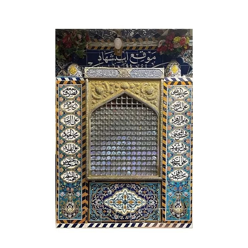 بیرق آویز مخمل طرح مقام حضرت علی اکبر (ع) کد 298
