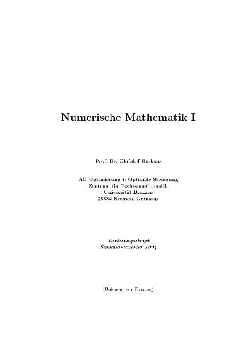دانلود نسخه کامل کتاب Numerische Mathematik 1