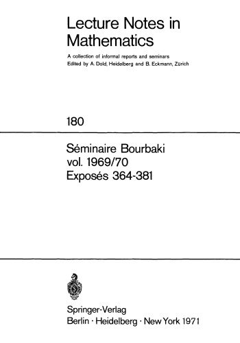 دانلود نسخه کامل کتاب Seminaire Bourbaki 1969-1970, Exposes 364-381