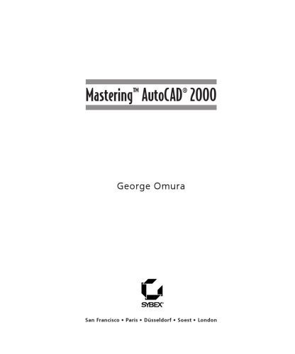 دانلود نسخه کامل کتاب Mastering AutoCAD 2000