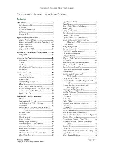 دانلود نسخه کامل کتاب Microsoft Access VBA Techniques