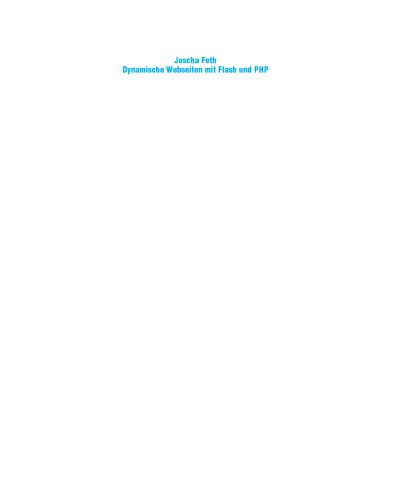 دانلود نسخه کامل کتاب Dynamische Webseiten mit Flash und PHP