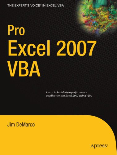 دانلود نسخه کامل کتاب Pro Excel 2007 VBA (Pro)