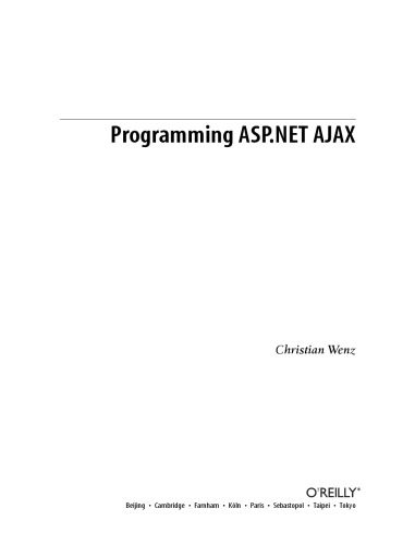 دانلود نسخه کامل کتاب Programming ASP.NET AJAX