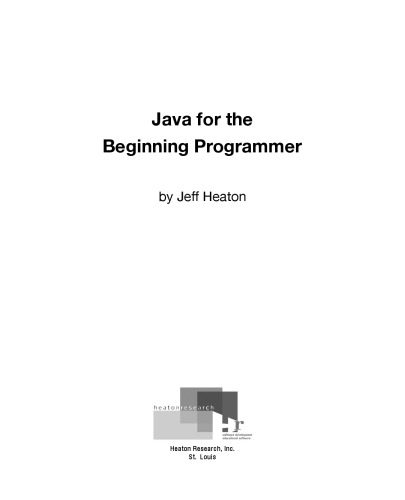 دانلود نسخه کامل کتاب Java for the Beginning Programmer