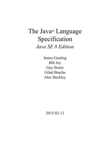 دانلود نسخه کامل کتاب The Java Language Specification, Java SE 8