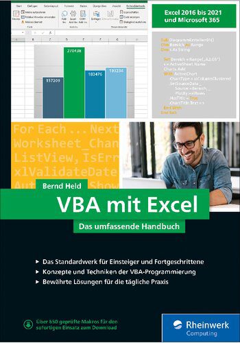 دانلود نسخه کامل کتاب VBA mit Excel: Das umfassende Handbuch