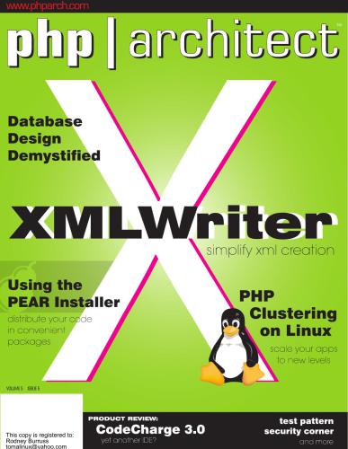 دانلود نسخه کامل کتاب php|architect (vol. 5, issue 5. May 2006)