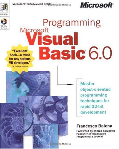 دانلود نسخه کامل کتاب Programming Microsoft Visual Basic 6.0
