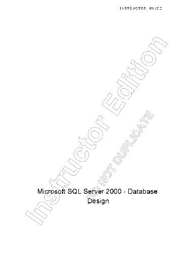 دانلود نسخه کامل کتاب Microsoft SQL Server 2000 Database Design