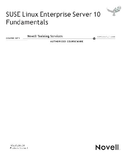 دانلود نسخه کامل کتاب SUSE Linux Enterprise Server 10 Fundamentals