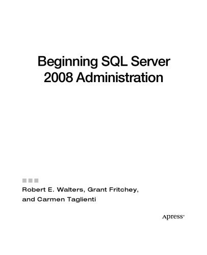 دانلود نسخه کامل کتاب Beginning SQL Server 2008 Administration