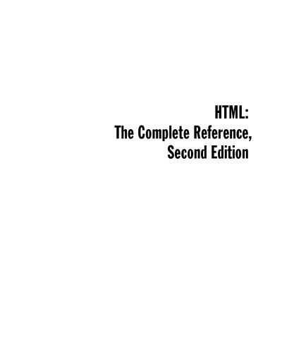 دانلود نسخه کامل کتاب HTML: the complete reference